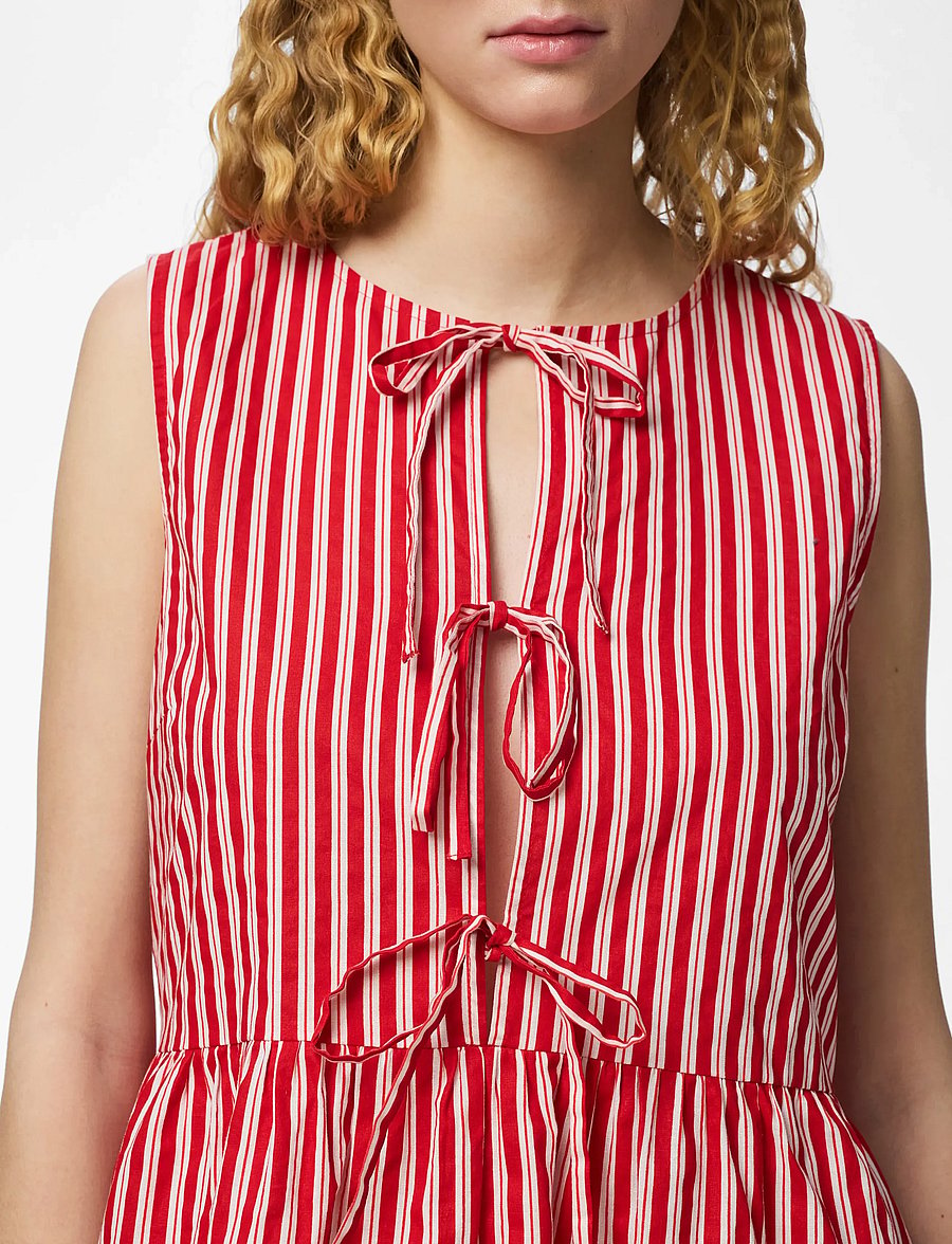Pieces - PCJOLLY SL TIE SHORT DRESS WVN NOOS BC - kurze kleider - adrenaline rush - 5