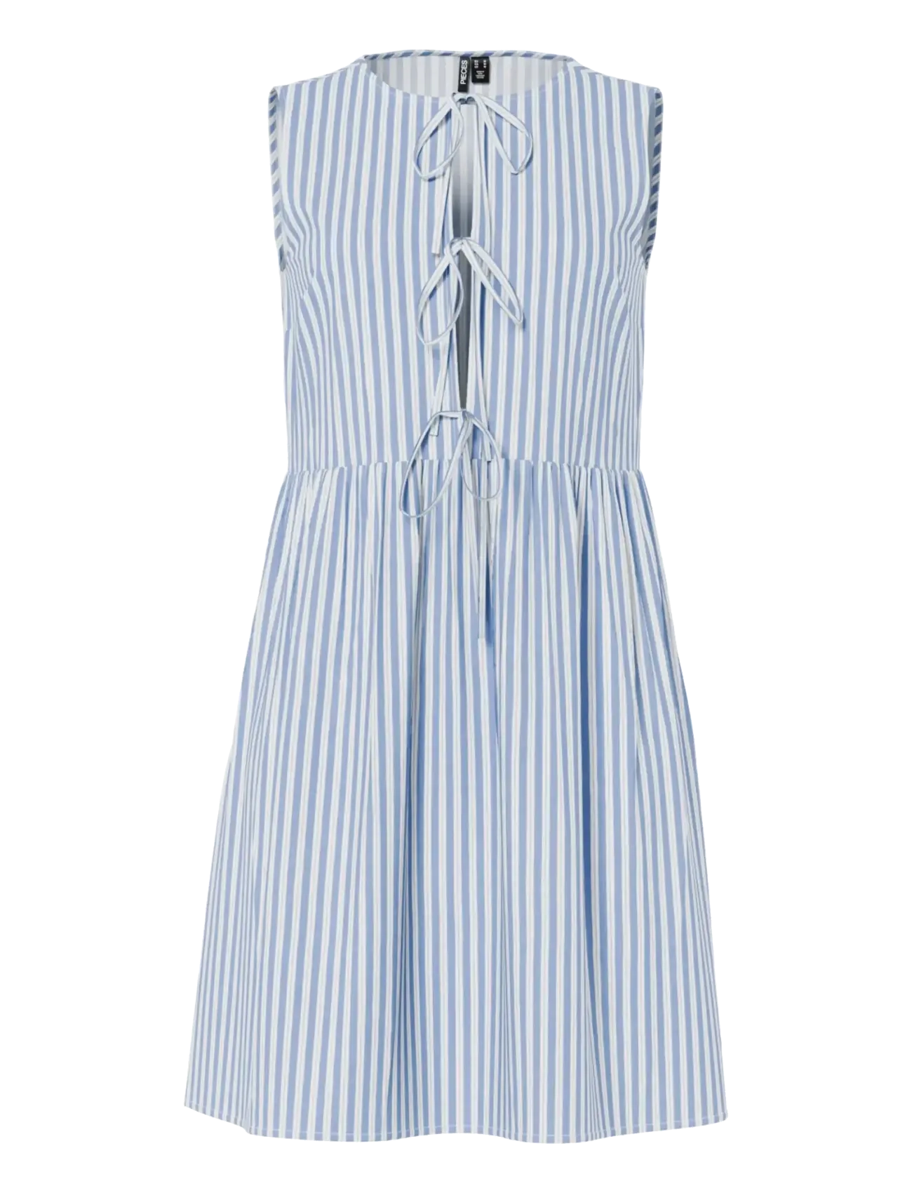 Pieces PCJOLLY SL TIE SHORT DRESS WVN NOOS BC - Klänningar - HYDRANGEA / blue