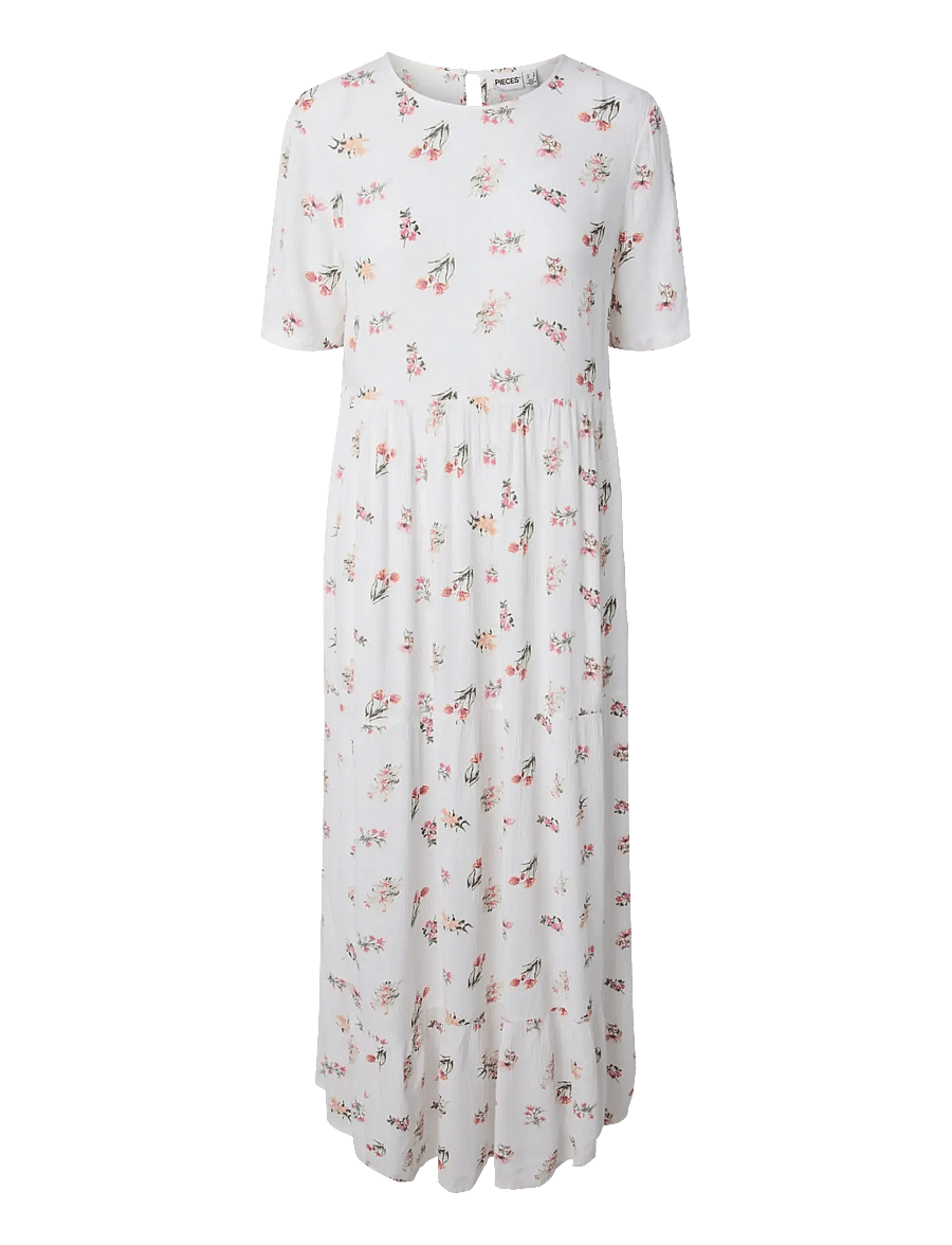 Pieces - PCEVIE SS ANKLE DRESS WVN NOOS BC - sommerkleider - bright white - 1