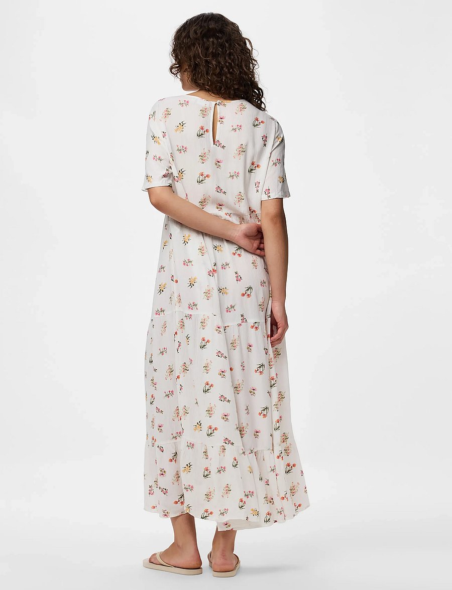 Pieces - PCEVIE SS ANKLE DRESS WVN NOOS BC - sommerkleider - bright white - 3
