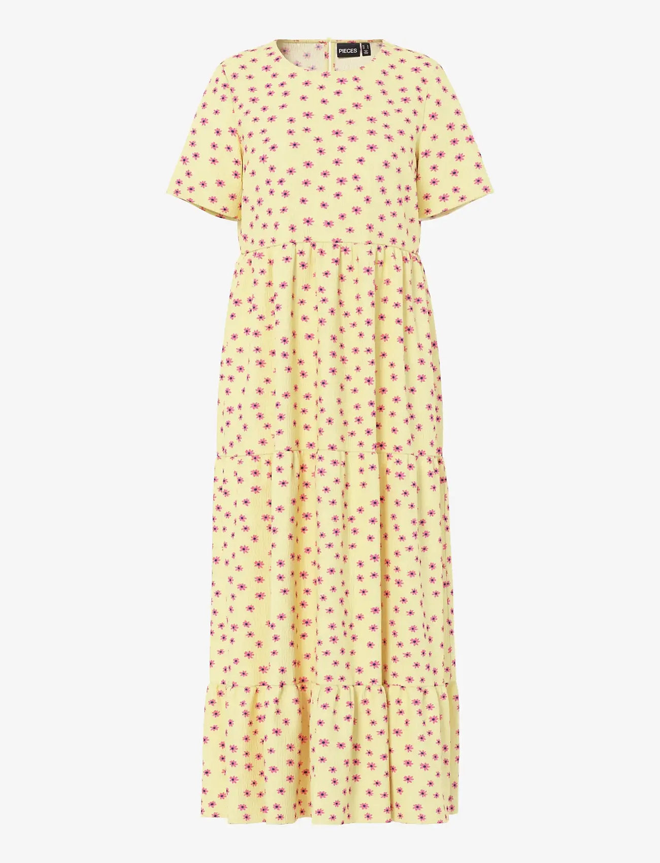 Pieces PCEVIE SS ANKLE DRESS WVN NOOS BC - Vasaras kleitas - FRENCH VANILLA / yellow