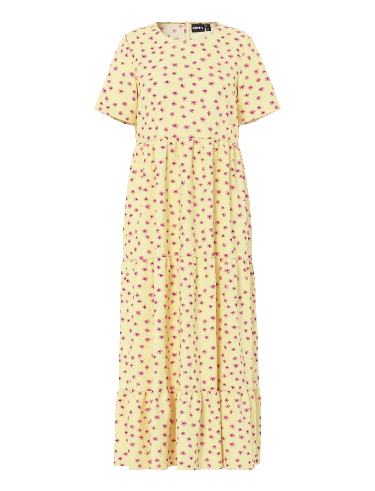 Pieces PCEVIE SS ANKLE DRESS WVN NOOS BC - Klänningar - FRENCH VANILLA / yellow