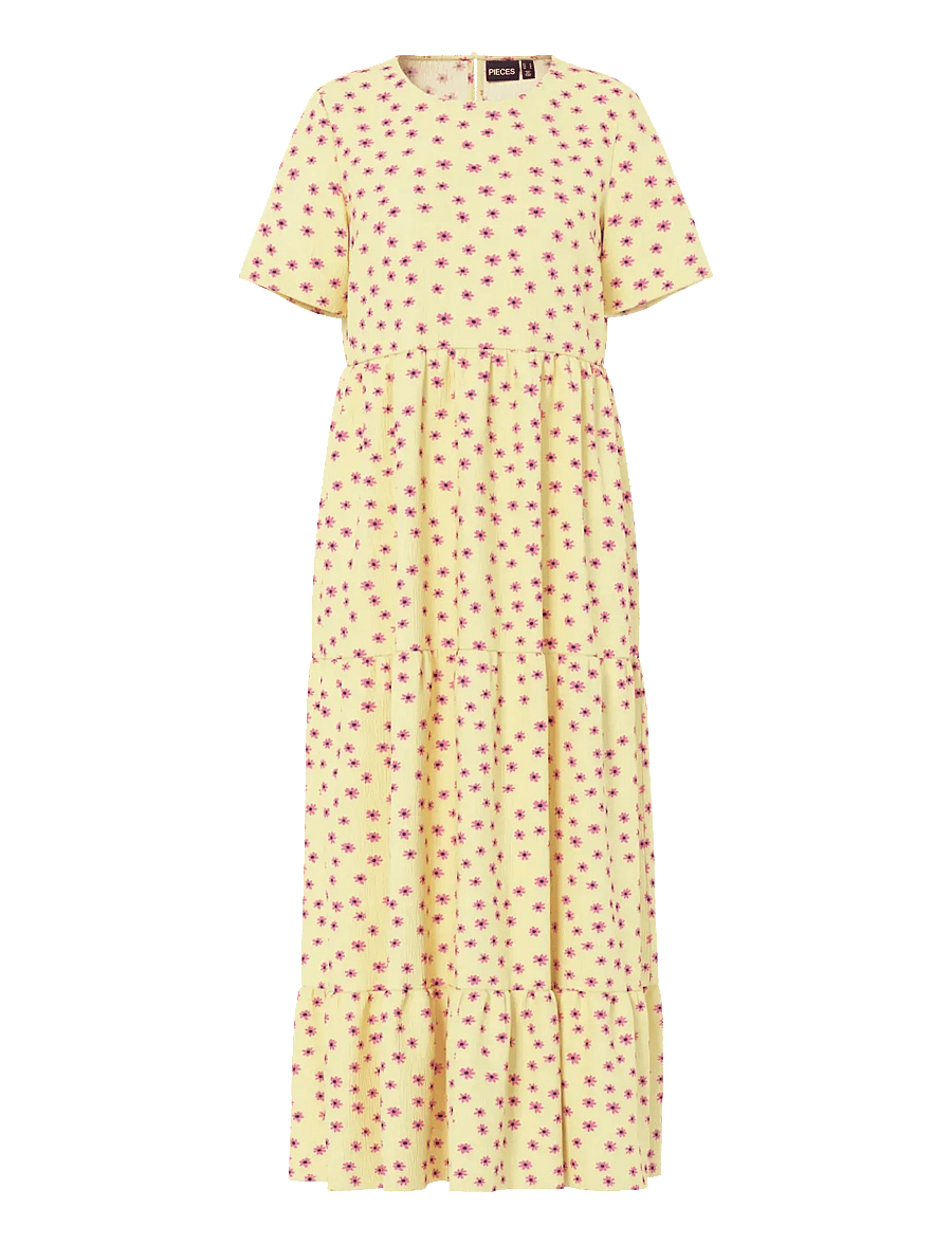 Pieces - PCEVIE SS ANKLE DRESS WVN NOOS BC - sommerkleider - french vanilla - 1