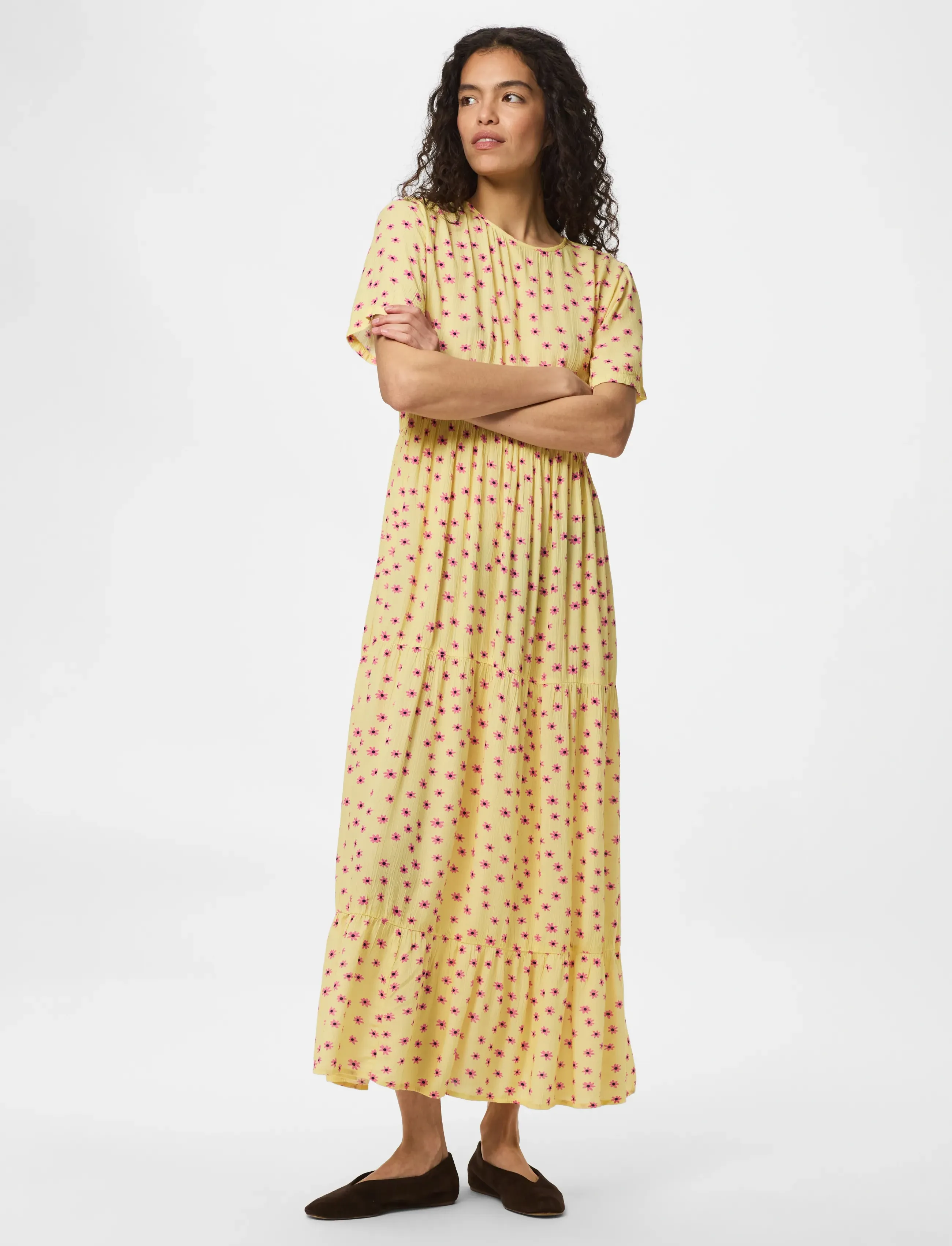 Pieces - PCEVIE SS ANKLE DRESS WVN NOOS BC - robes d'été - french vanilla - 4