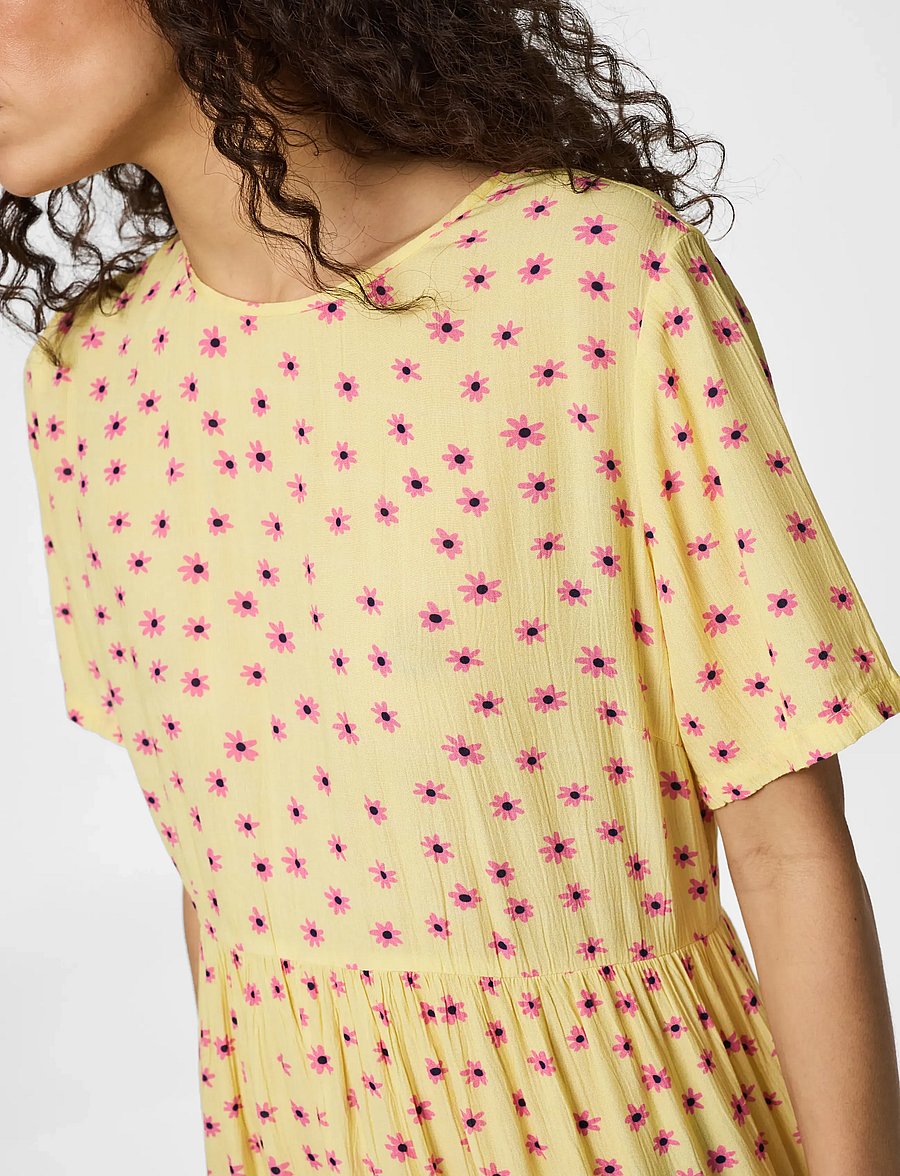 Pieces - PCEVIE SS ANKLE DRESS WVN NOOS BC - sommerkleider - french vanilla - 5