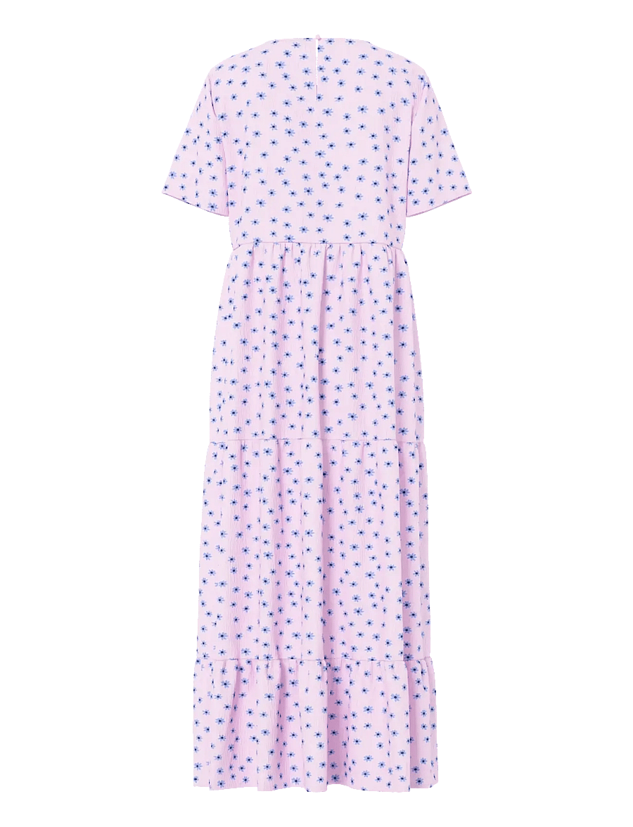 Pieces - PCEVIE SS ANKLE DRESS WVN NOOS BC - suvekleidid - roseate spoonbill - 2