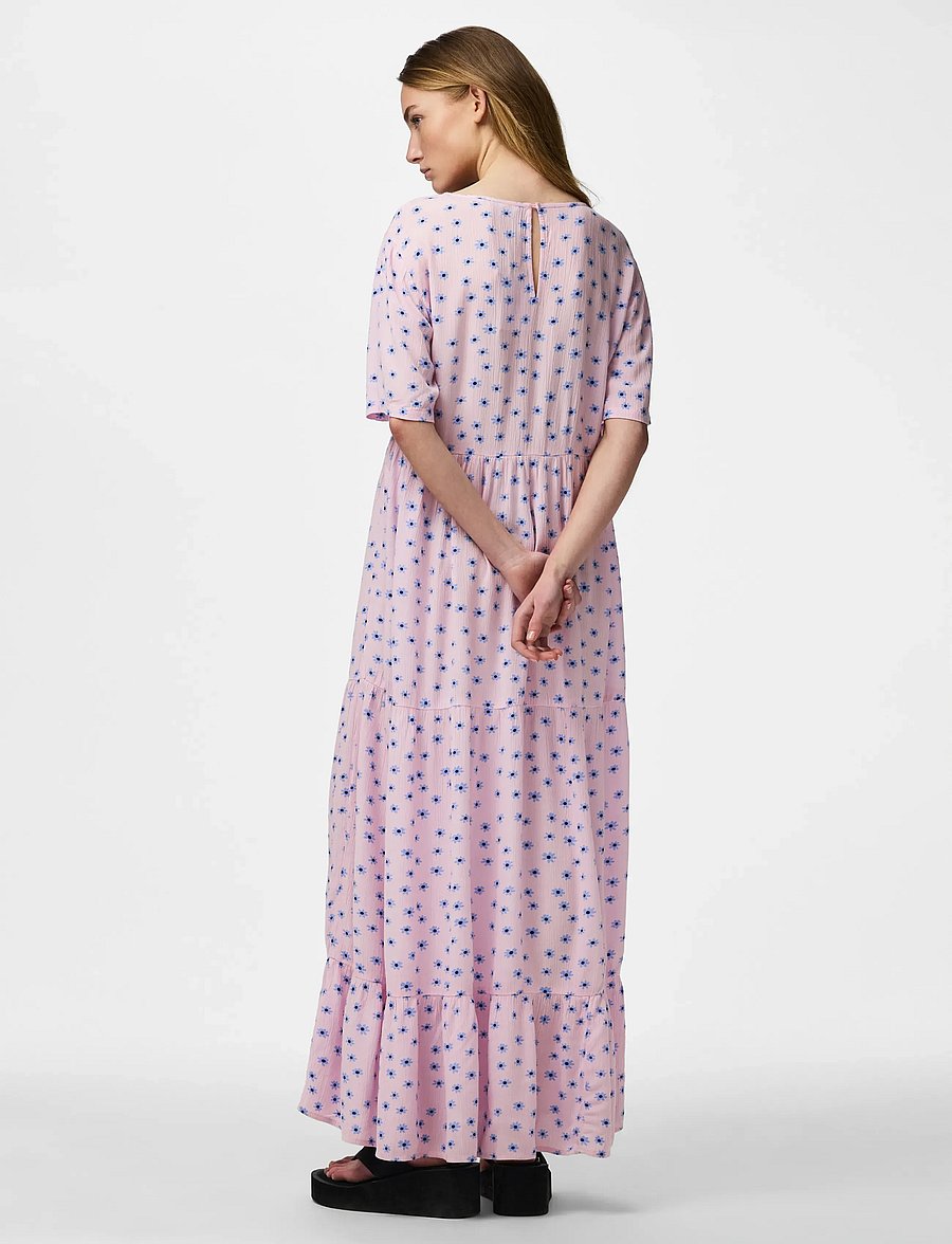 Pieces - PCEVIE SS ANKLE DRESS WVN NOOS BC - suvekleidid - roseate spoonbill - 3