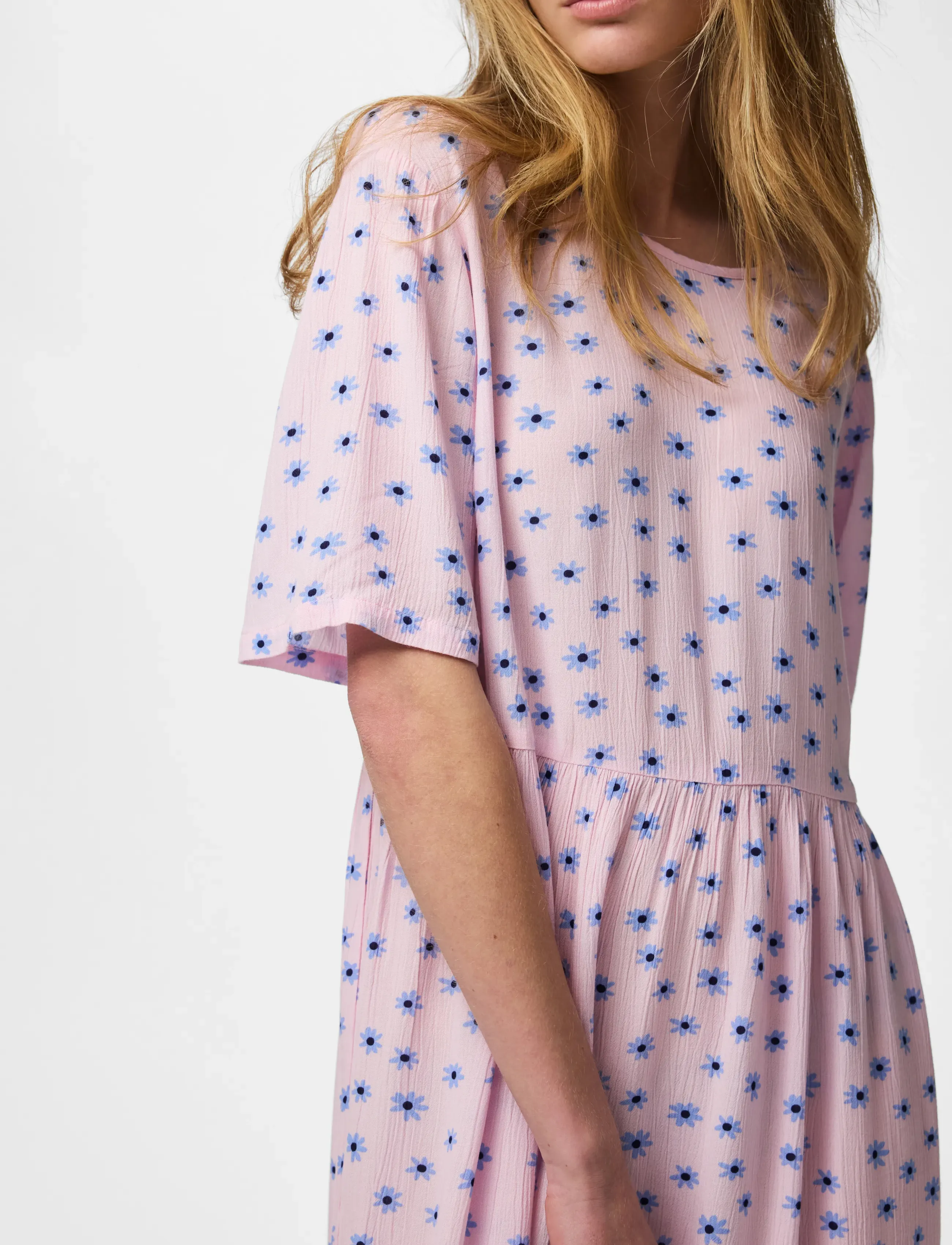 Pieces - PCEVIE SS ANKLE DRESS WVN NOOS BC - suvekleidid - roseate spoonbill - 5