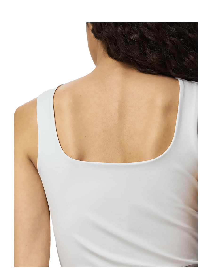 Pieces - PCLULA SL REVERSIBLE TANKTOP JRS NOOS - Ärmellose tops - bright white - 2
