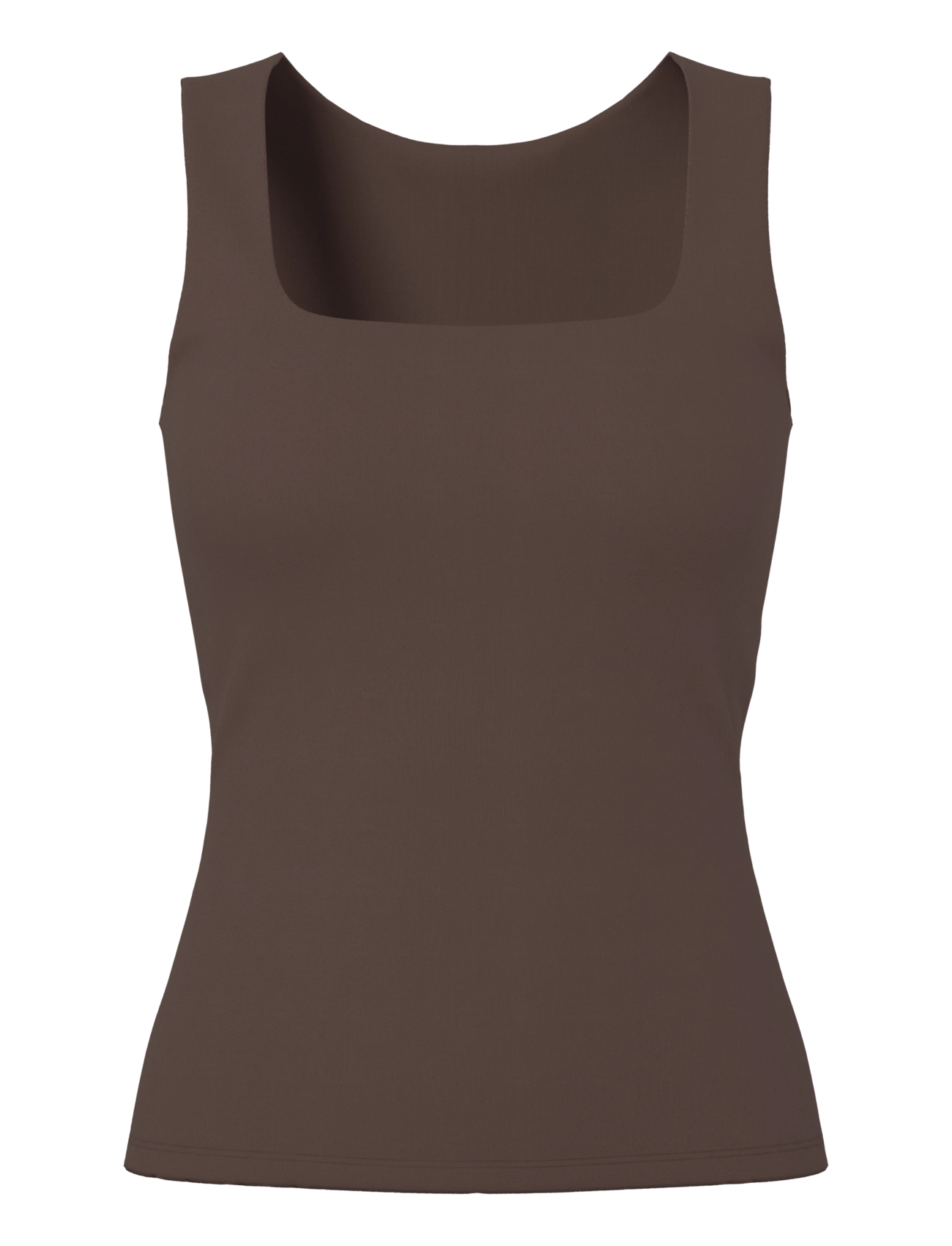 Pieces PCLULA SL REVERSIBLE TANKTOP JRS NOOS - Topy bez rękawów - HOT FUDGE / brown