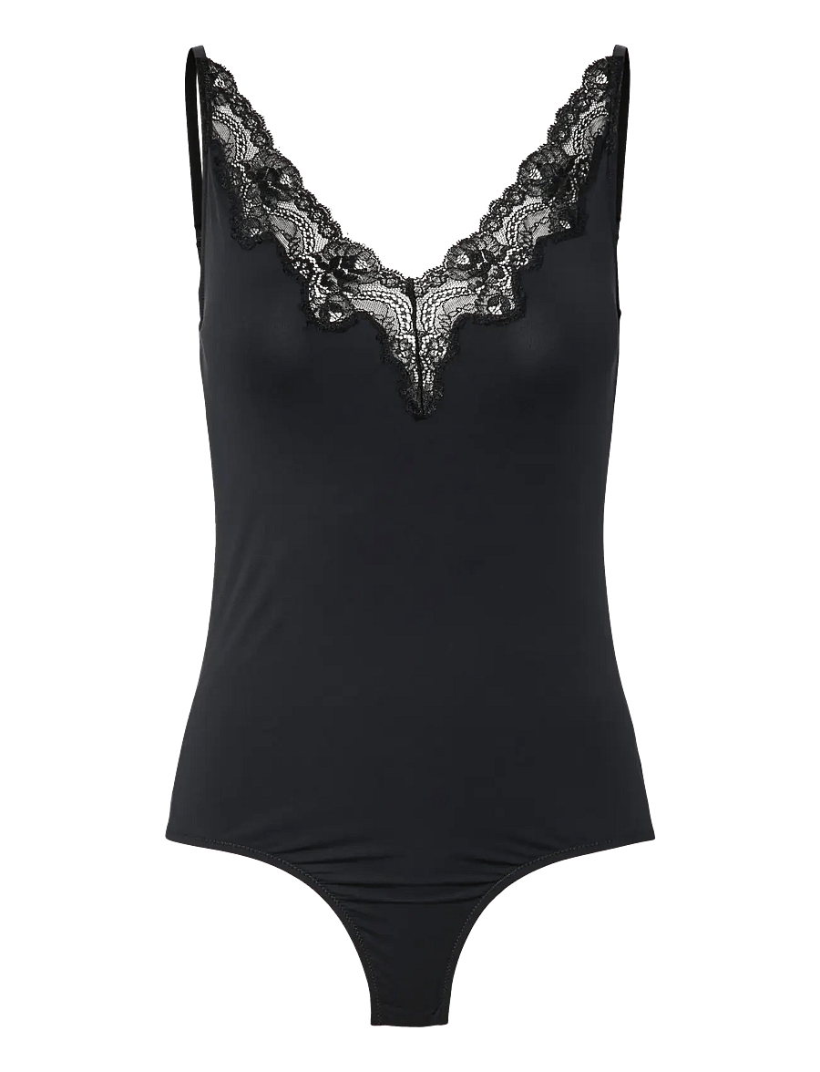 Pieces - PCLILI SL LACE BODYSTOCKING NOOS - besondere anlässe - black - 1