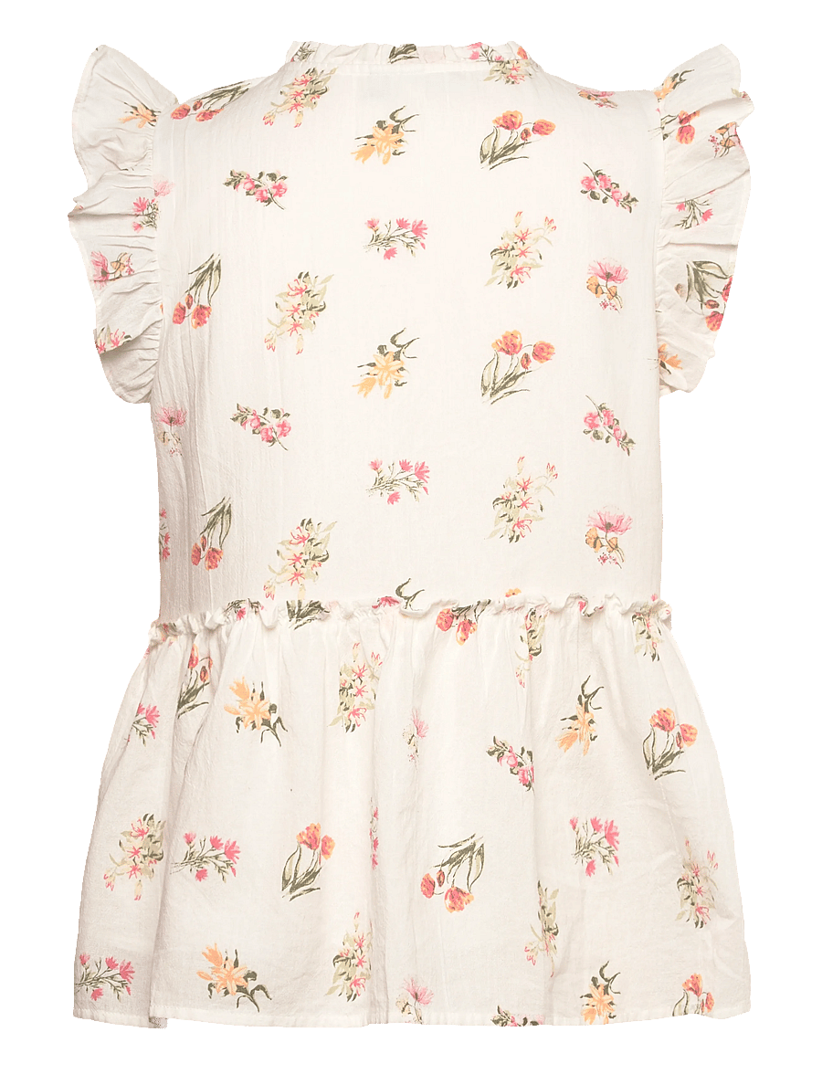 Pieces - PCEMMA SL TOP WVN NOOS BC - lühikeste varrukatega pluusid - bright white - 1