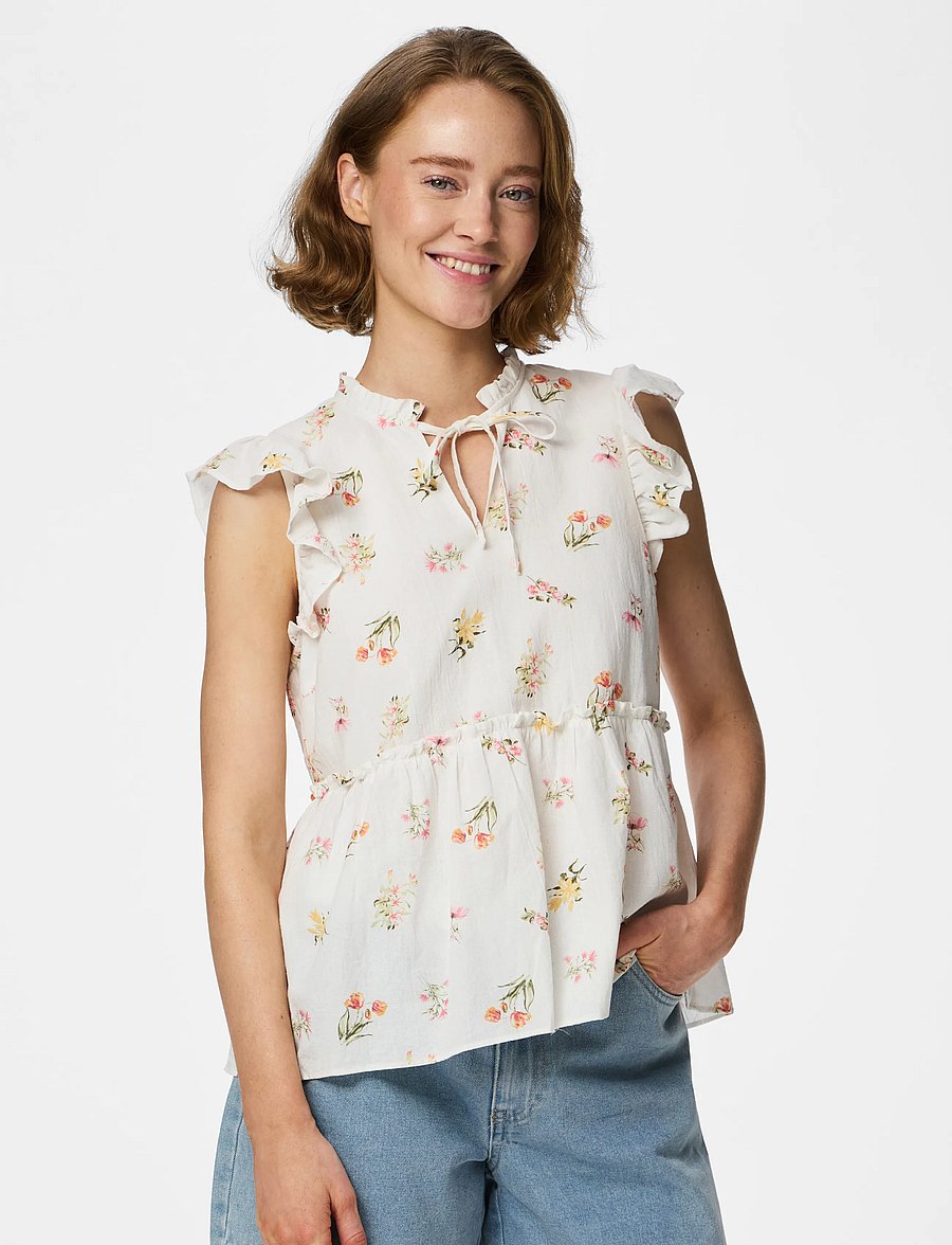 Pieces - PCEMMA SL TOP WVN NOOS BC - kortärmade blusar - bright white - 0