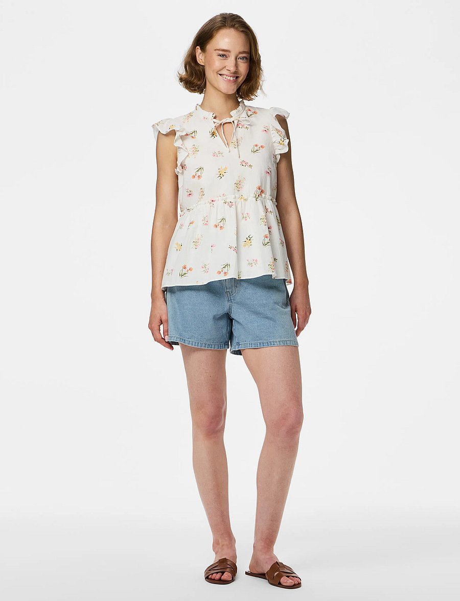 Pieces - PCEMMA SL TOP WVN NOOS BC - kortärmade blusar - bright white - 4