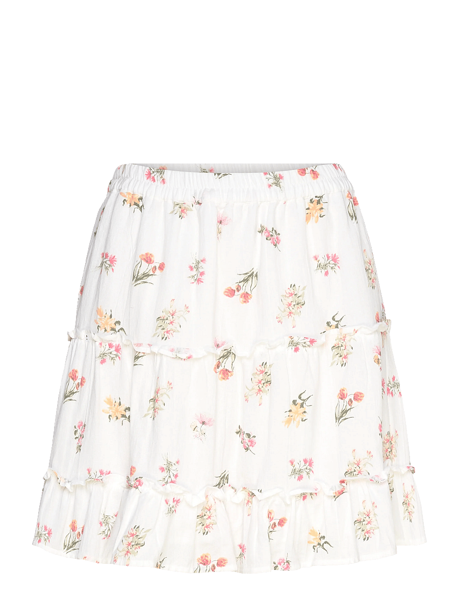Pieces - PCEMMA HW SHORT SKIRT WVN NOOS BC - korte nederdele - bright white - 0