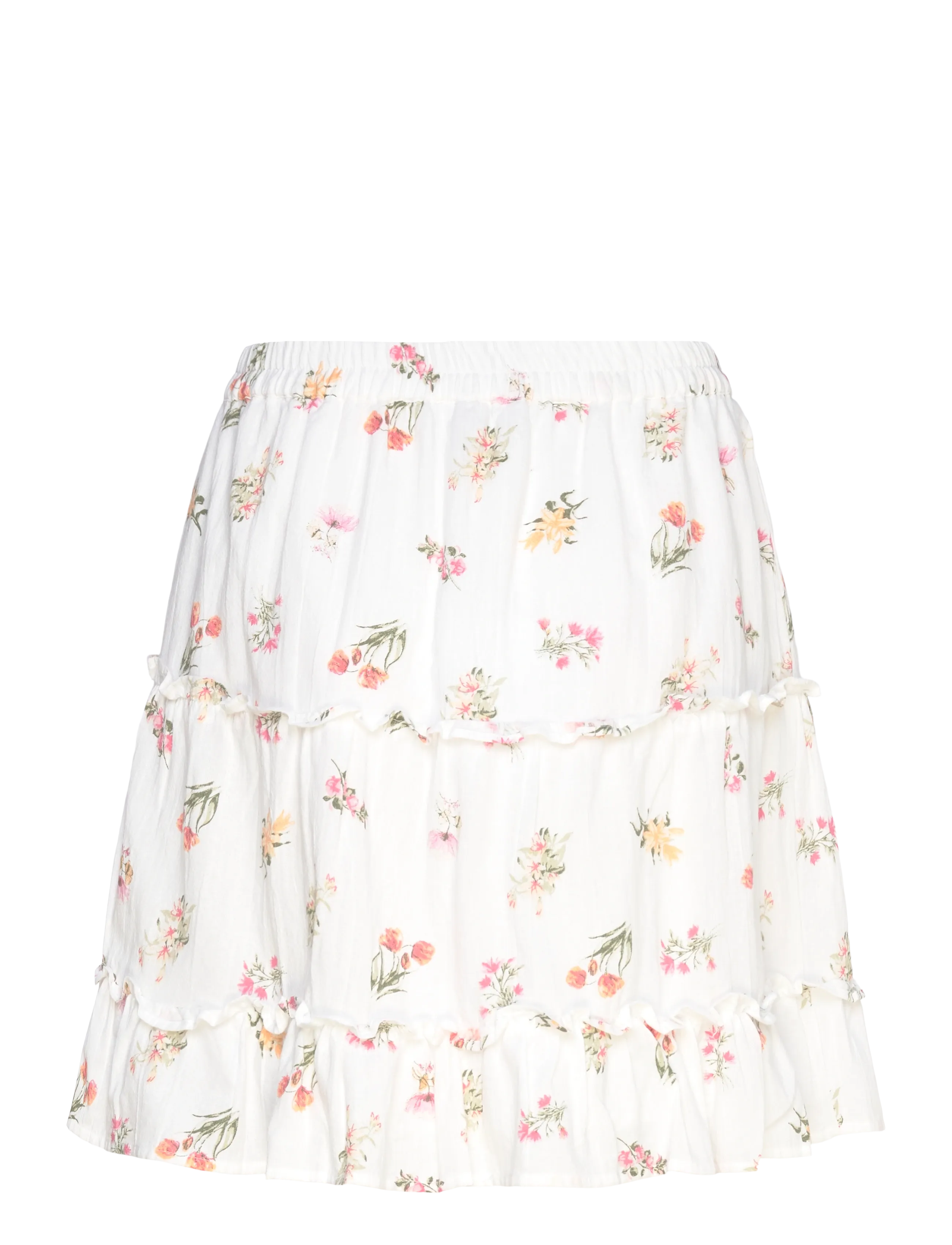 Pieces - PCEMMA HW SHORT SKIRT WVN NOOS BC - korte nederdele - bright white - 1