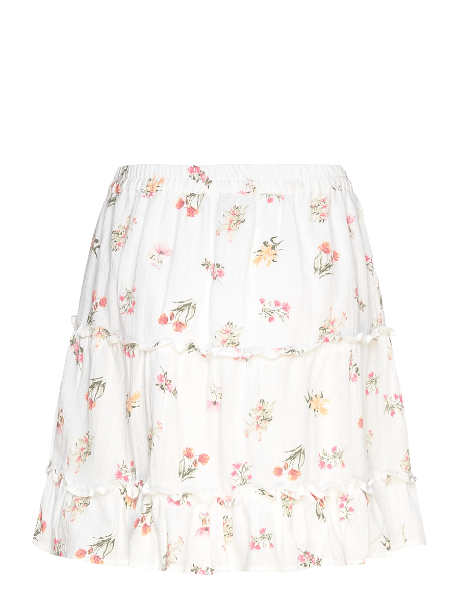 Pieces - PCEMMA HW SHORT SKIRT WVN NOOS BC - korte nederdele - bright white - 1