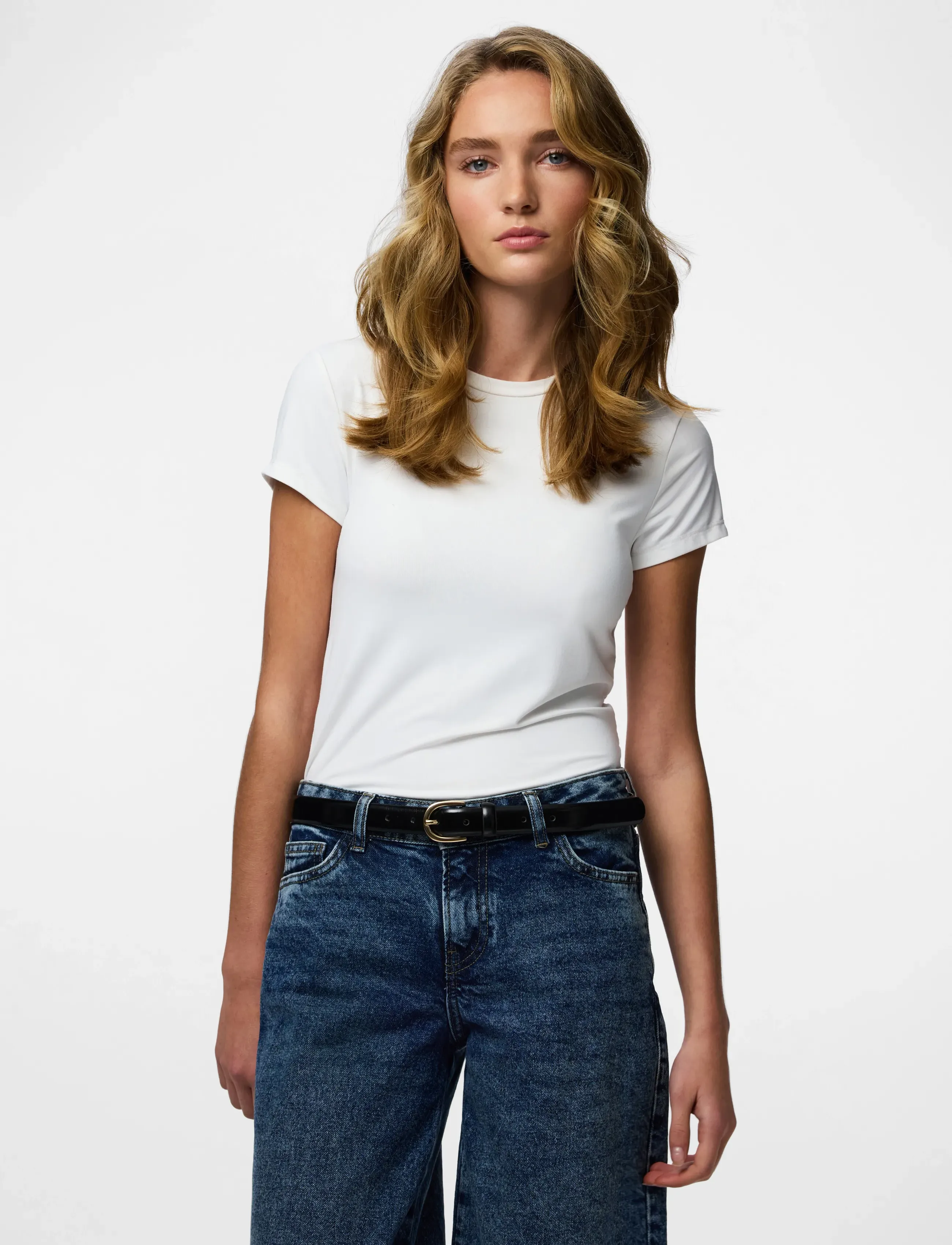Pieces Pcestina Leather Jeans Belt Noos, 85, Black, Belts > Casual Belt, Dame