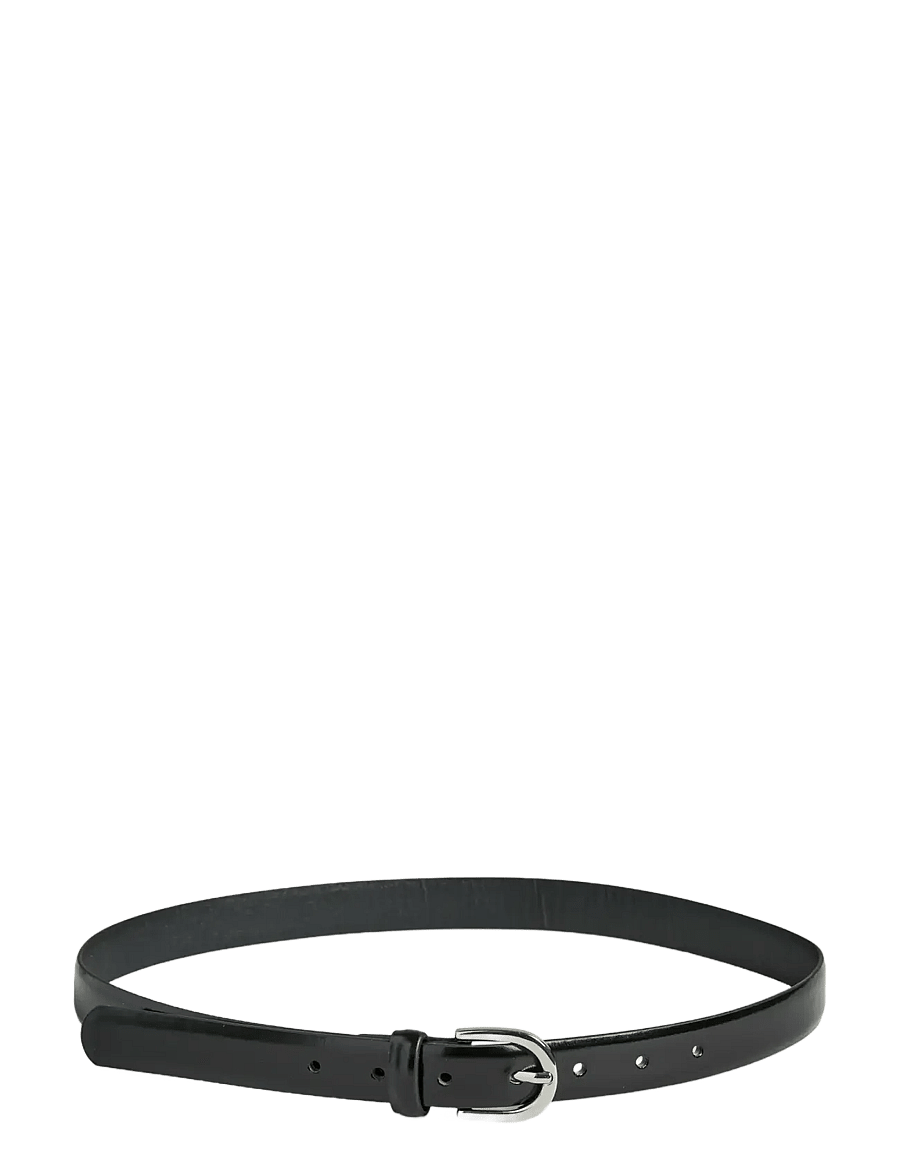 Pieces - PCESTINA LEATHER JEANS BELT NOOS - nahkrihmad - black - 1