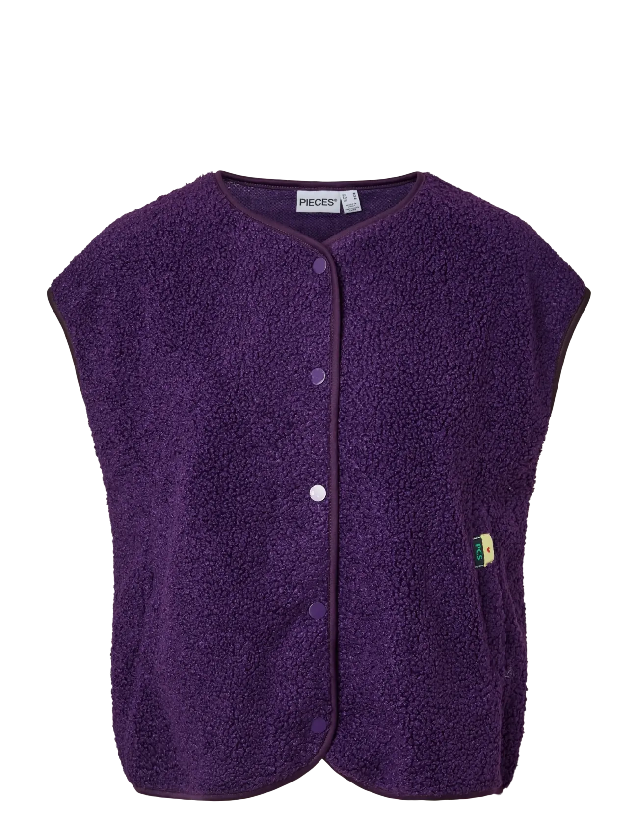 PIECES Pckatty Teddy Vest Noos Bc Lila - XS - Damen