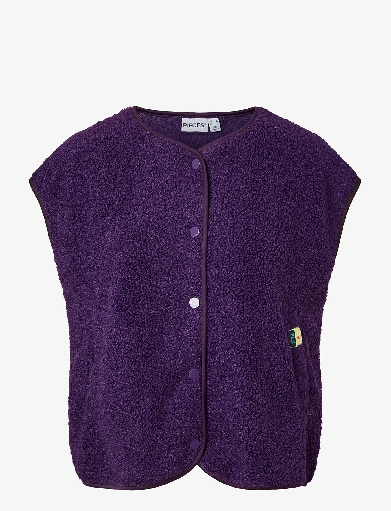Pieces - PCKATTY TEDDY VEST NOOS BC - fliis- ja teddy-vestid - acai - 1