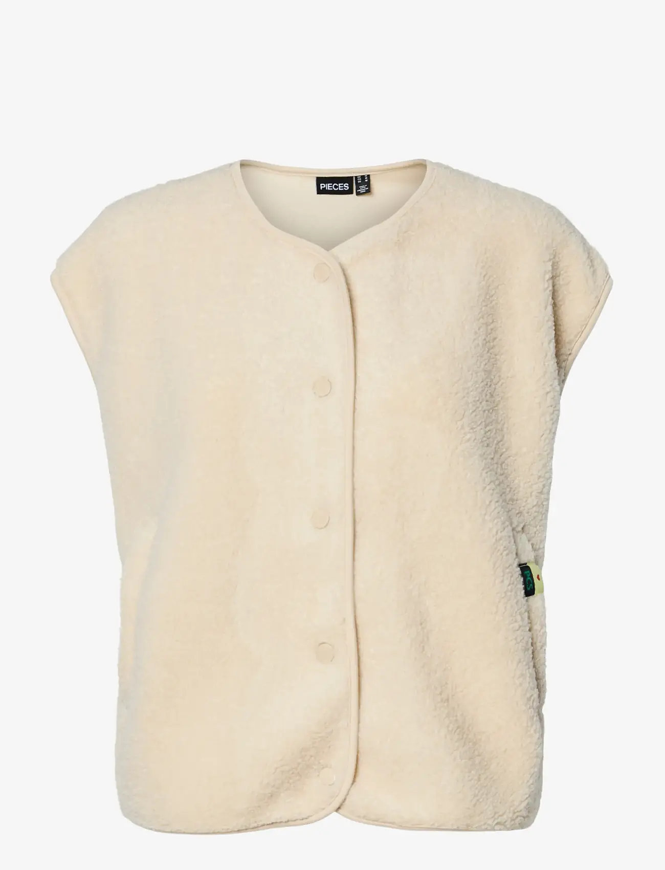 Pieces - PCKATTY TEDDY VEST NOOS BC - fleece- og teddyveste - birch - 1
