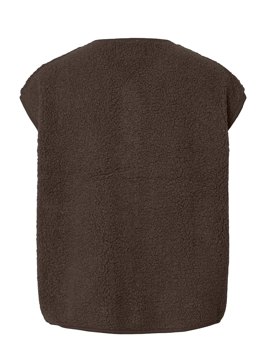 Pieces - PCKATTY TEDDY VEST NOOS BC - teddy-vestid - hot fudge - 2