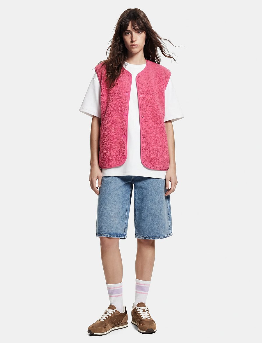 Pieces - PCKATTY TEDDY VEST NOOS BC - fleece- og teddyveste - shocking pink - 3