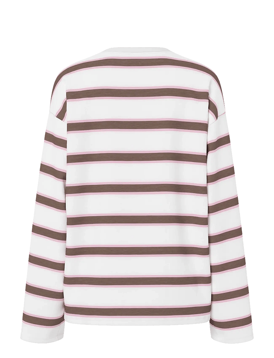 Pieces - PCMILA LS LOOSE TEE JRS NOOS BC - pikkade varrukatega topid - coffee quartz - 2