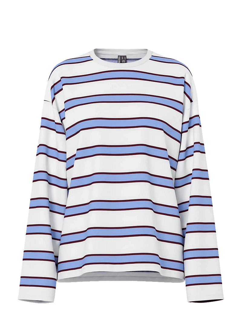 Pieces - PCMILA LS LOOSE TEE JRS NOOS BC - hydrangea - 1