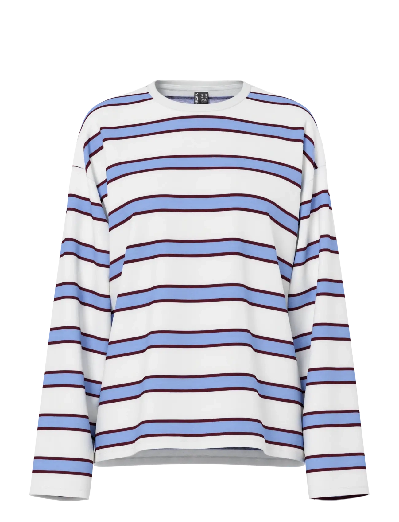 Pieces PCMILA LS LOOSE TEE JRS NOOS BC - T-särgid ja alussärgid - HYDRANGEA / white