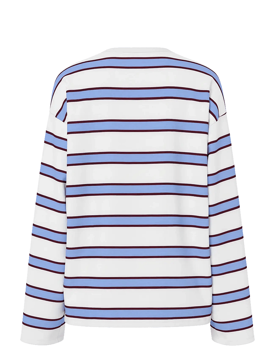 Pieces - PCMILA LS LOOSE TEE JRS NOOS BC - langärmlige tops - hydrangea - 2
