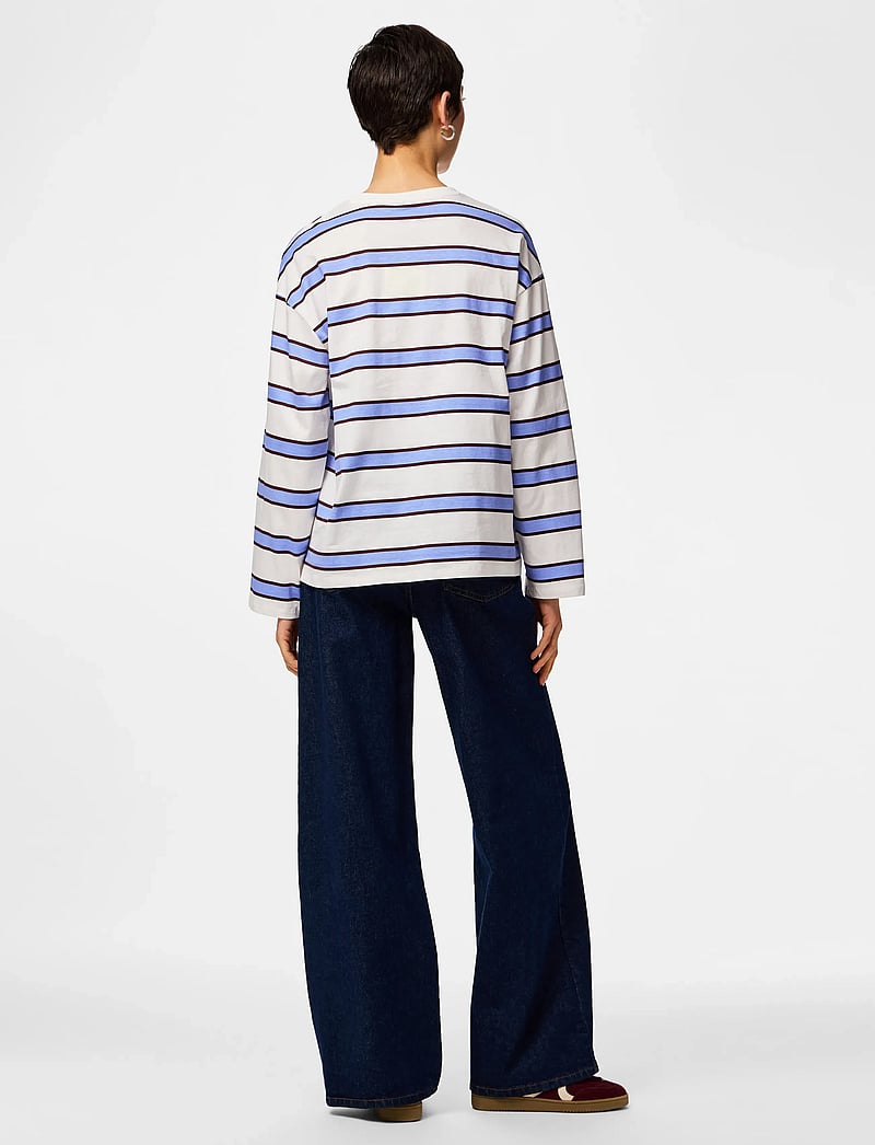 Pieces - PCMILA LS LOOSE TEE JRS NOOS BC - hydrangea - 3