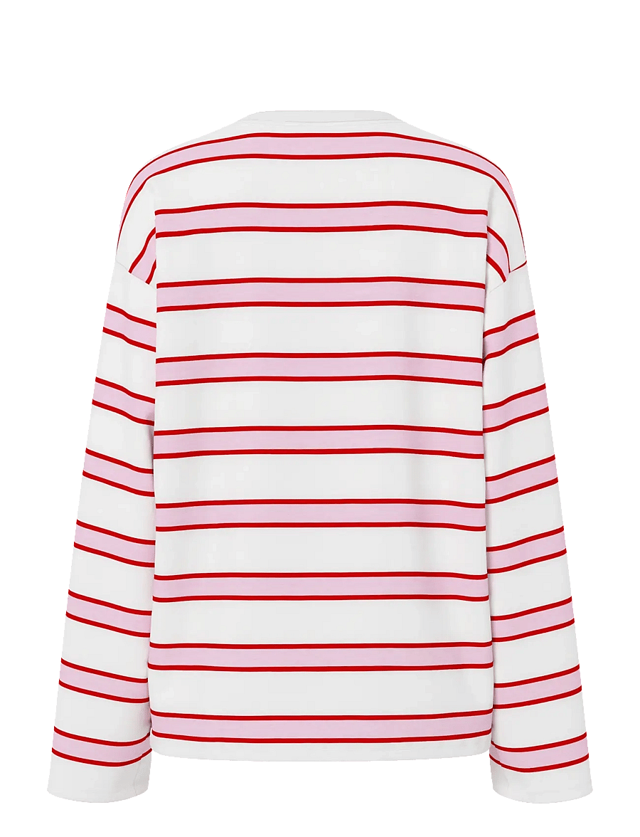 Pieces - PCMILA LS LOOSE TEE JRS NOOS BC - long-sleeved tops - roseate spoonbill - 2