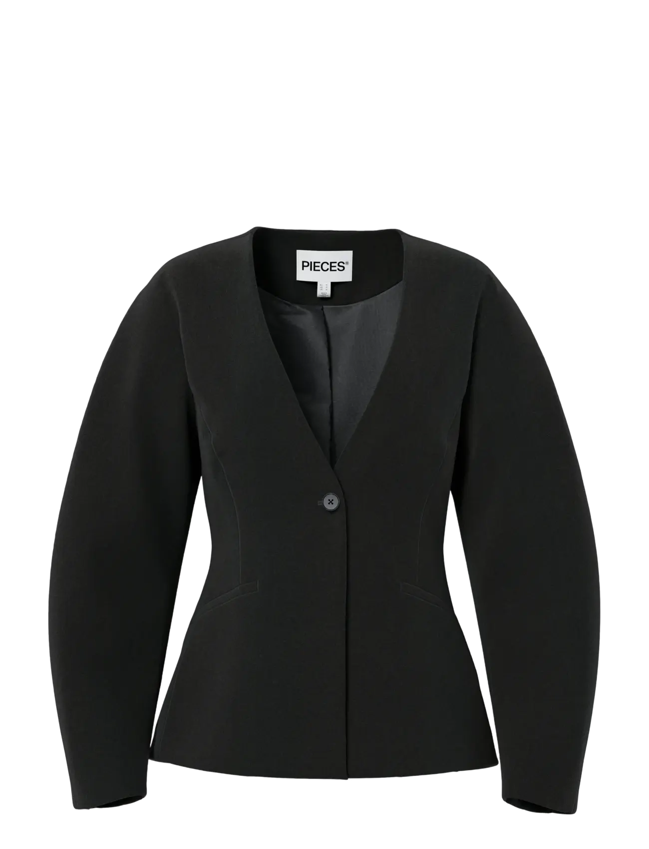 PCKAMIL LS FITTED BLAZER NOOS BC - BLACK