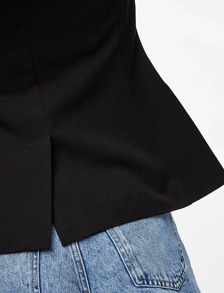 Pieces - PCKAMIL LS FITTED BLAZER NOOS BC - enkelknäppta kavajer - black - 5