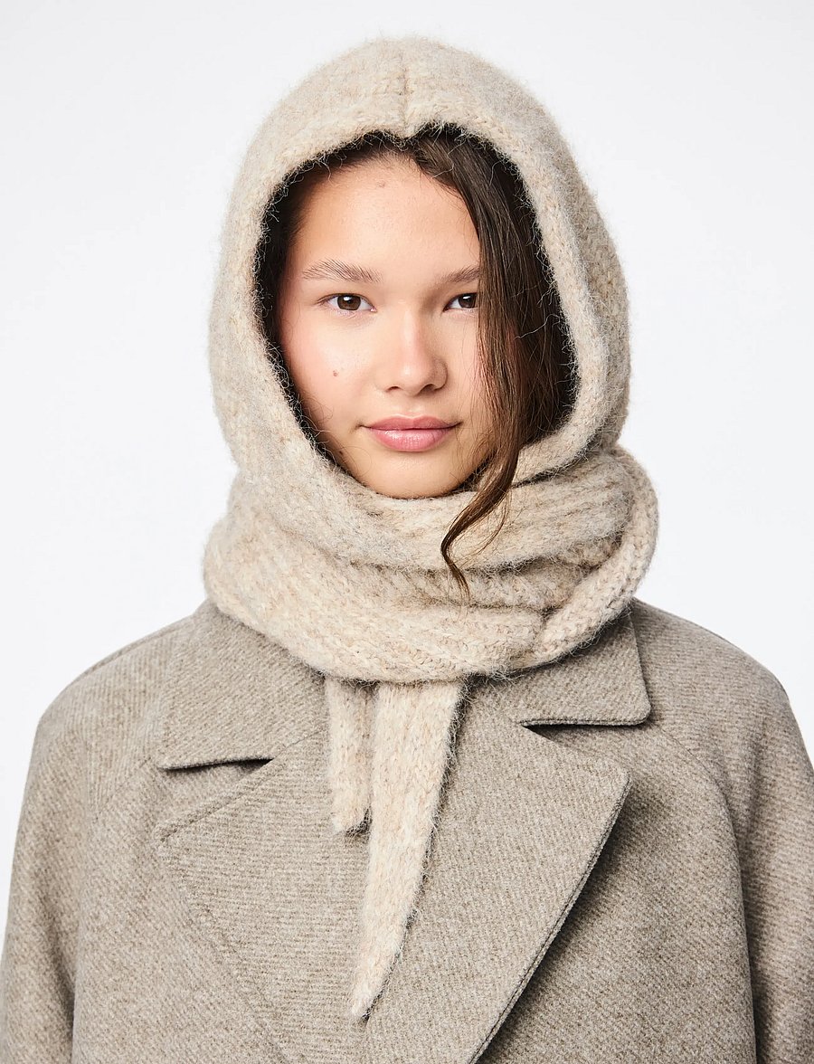 Pieces - PCREBEKKA BONNET NOOS BC - balaclava - greige - 0