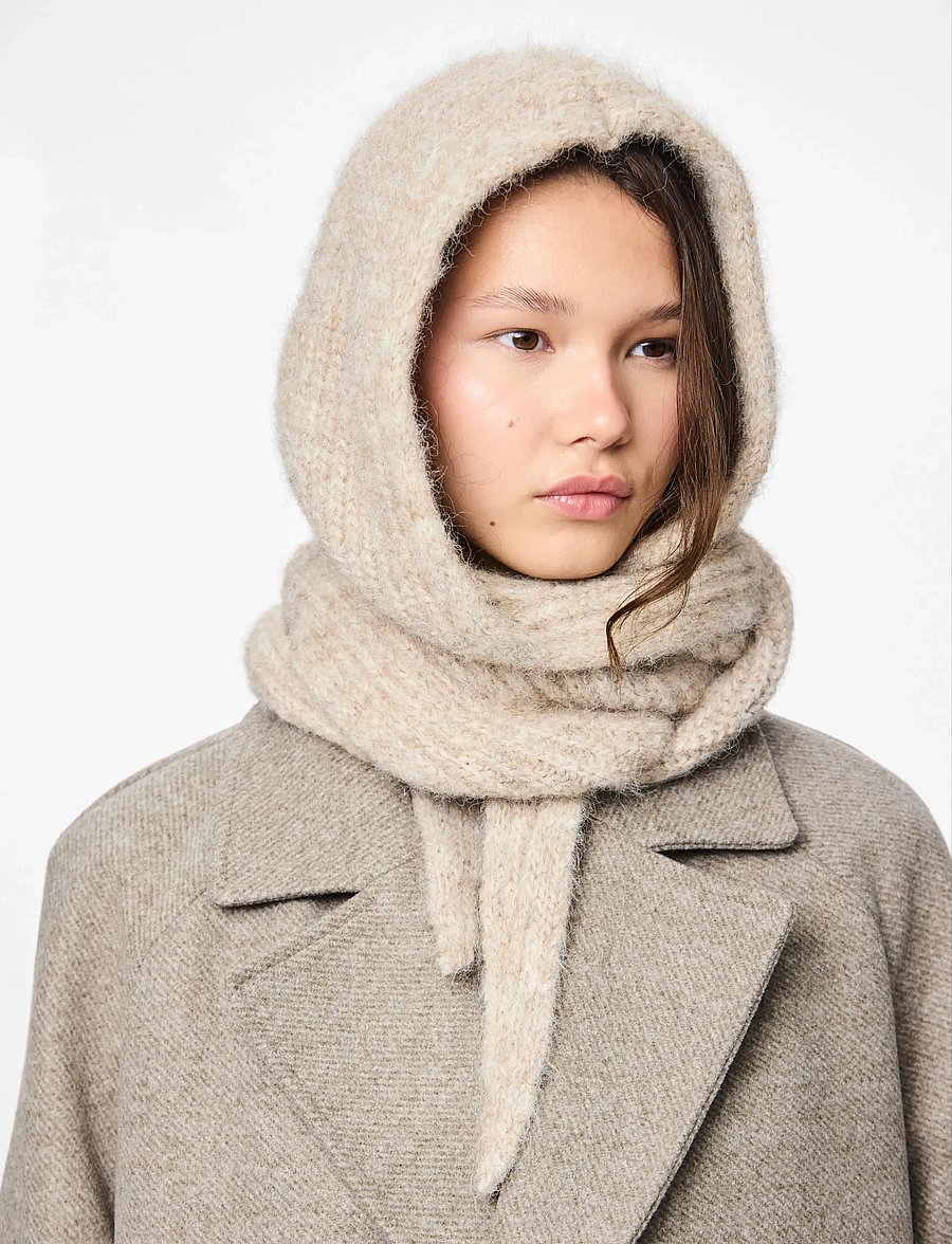 Pieces - PCREBEKKA BONNET NOOS BC - balaclava - greige - 3