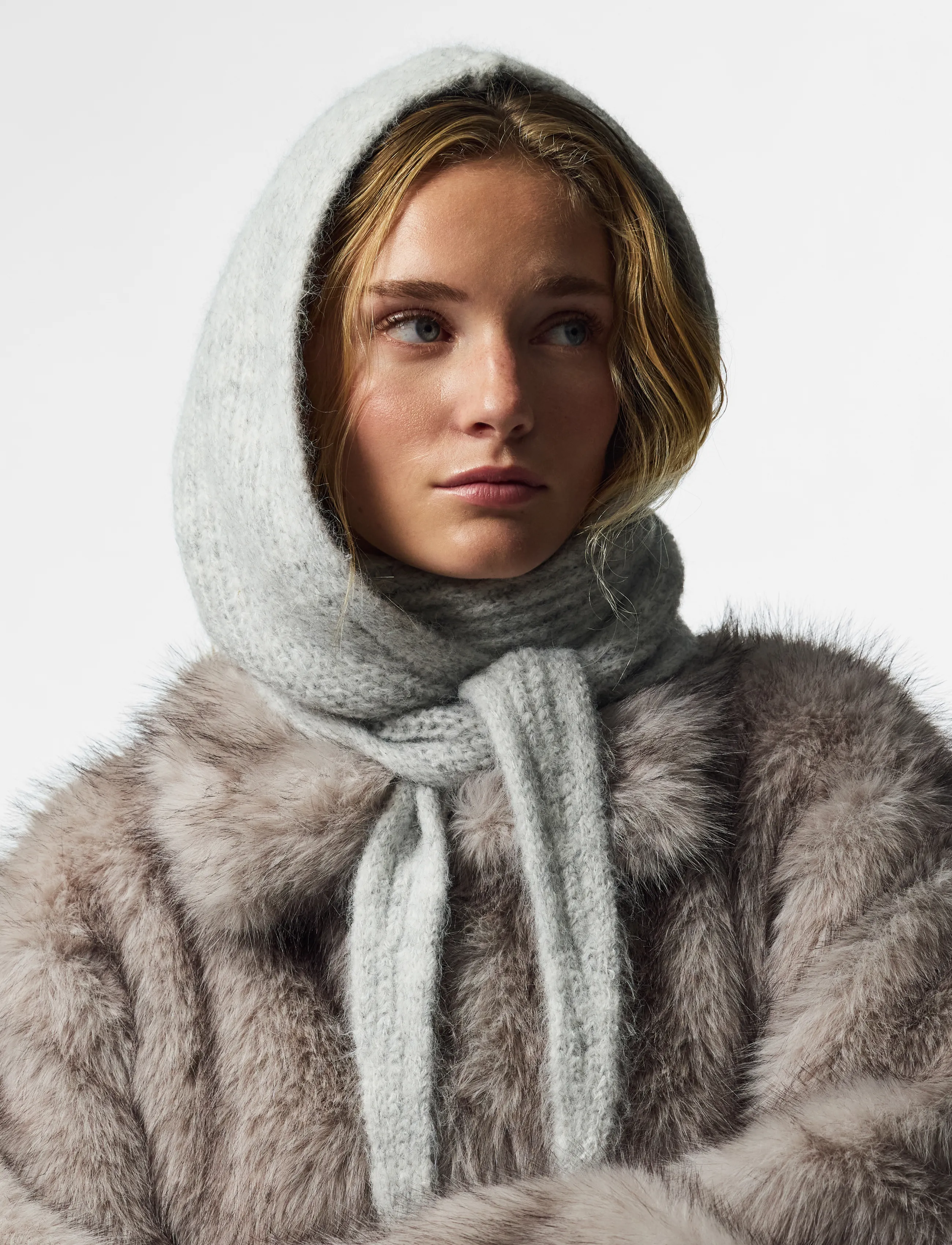 Pieces - PCREBEKKA BONNET NOOS BC - balaclava - light grey melange - 0