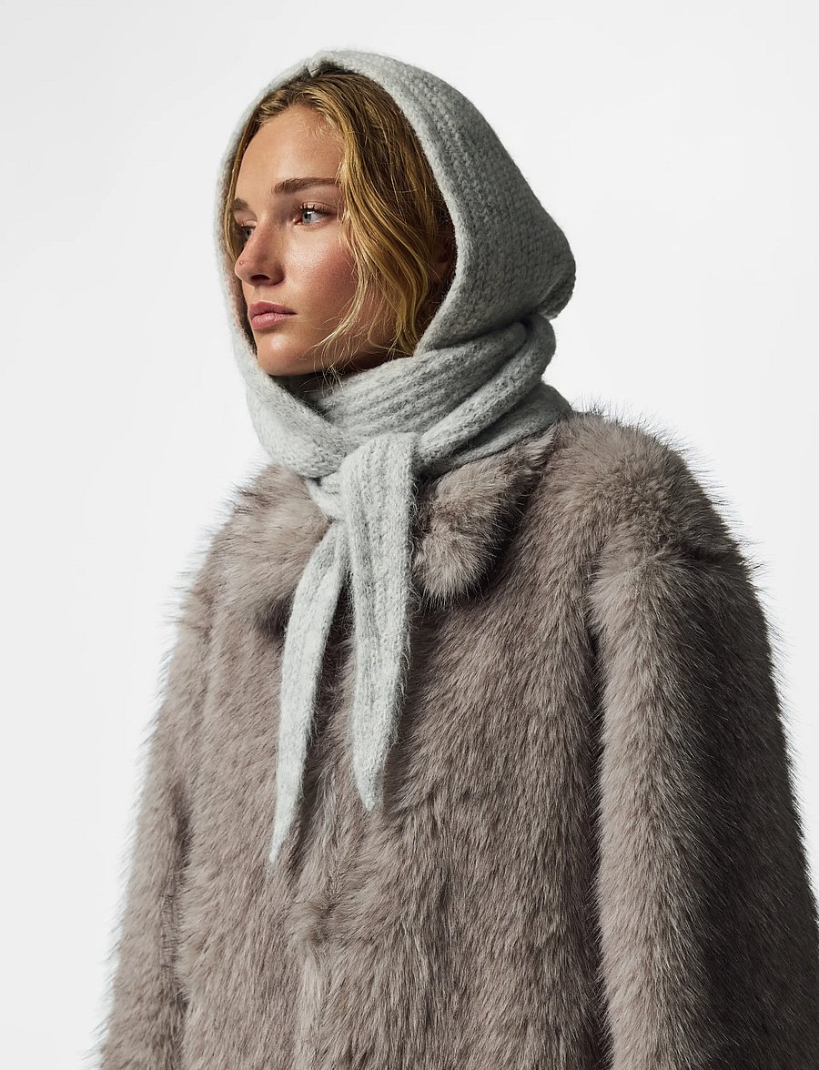 Pieces - PCREBEKKA BONNET NOOS BC - balaclava - light grey melange - 2
