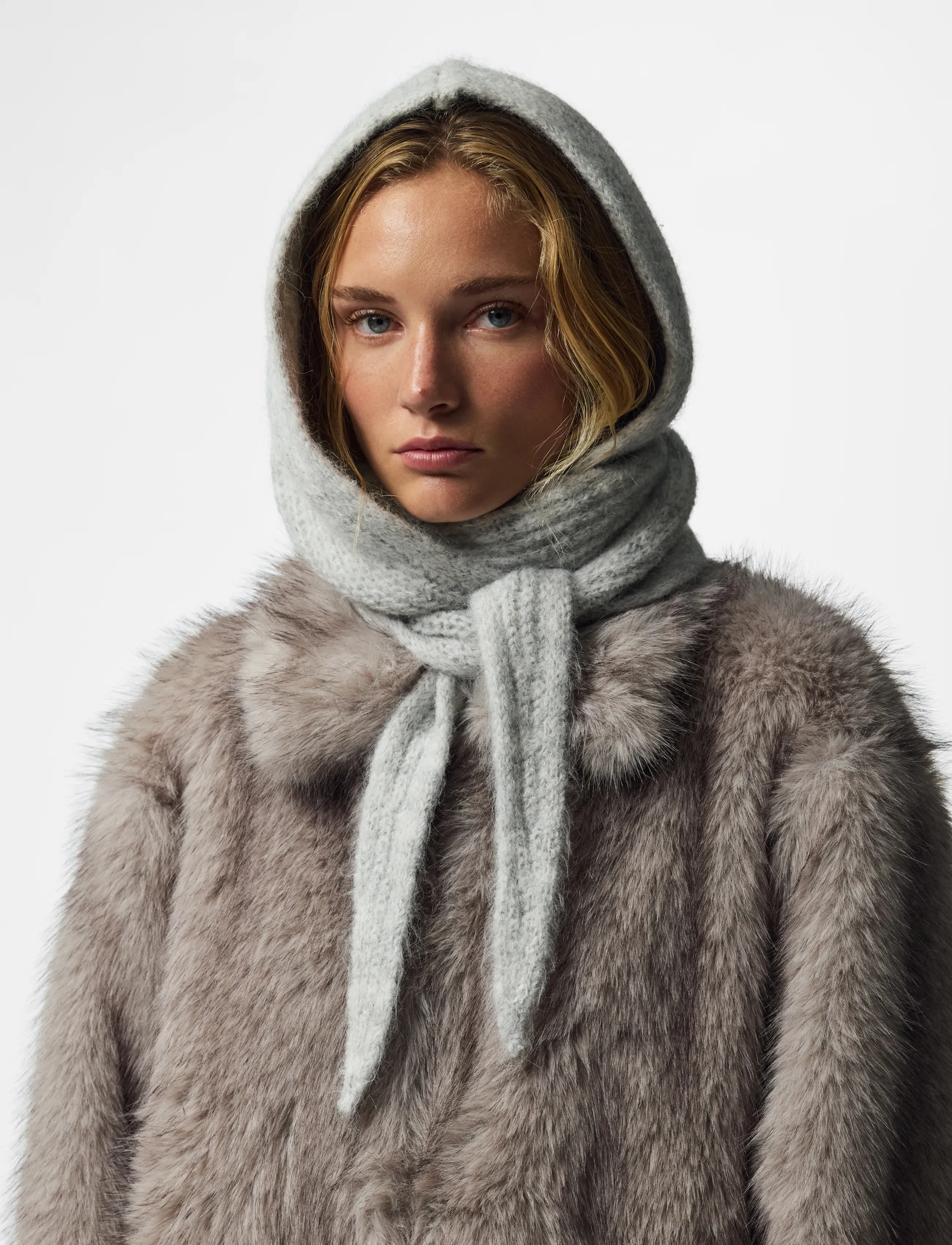 Pieces - PCREBEKKA BONNET NOOS BC - balaclava - light grey melange - 5