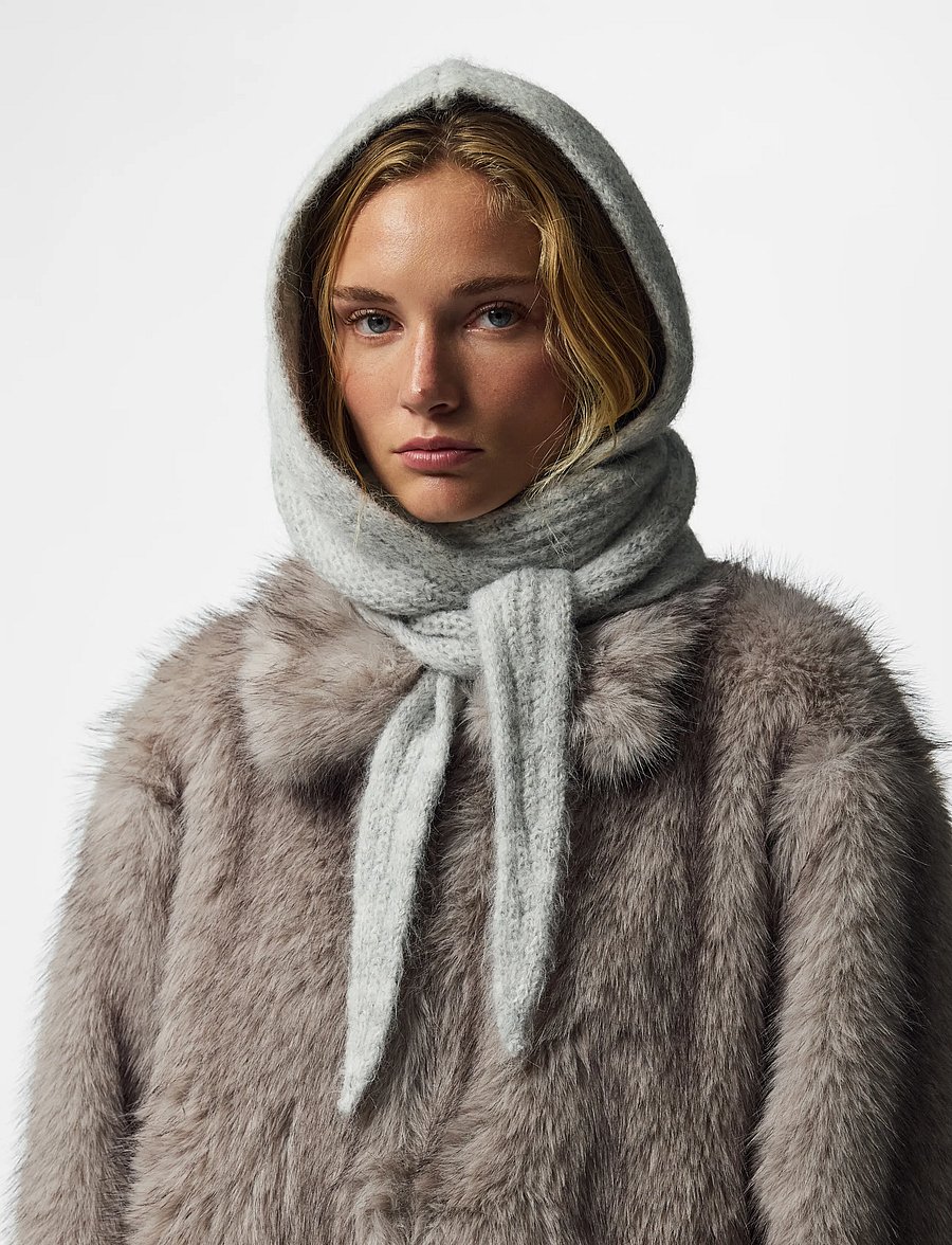 Pieces - PCREBEKKA BONNET NOOS BC - balaclava - light grey melange - 5
