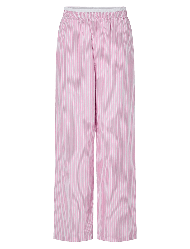 Pieces - PCFAMMA HW STRAIGHT PANT D2D WVN FSY - sirge säärega püksid - pink tulle - 1