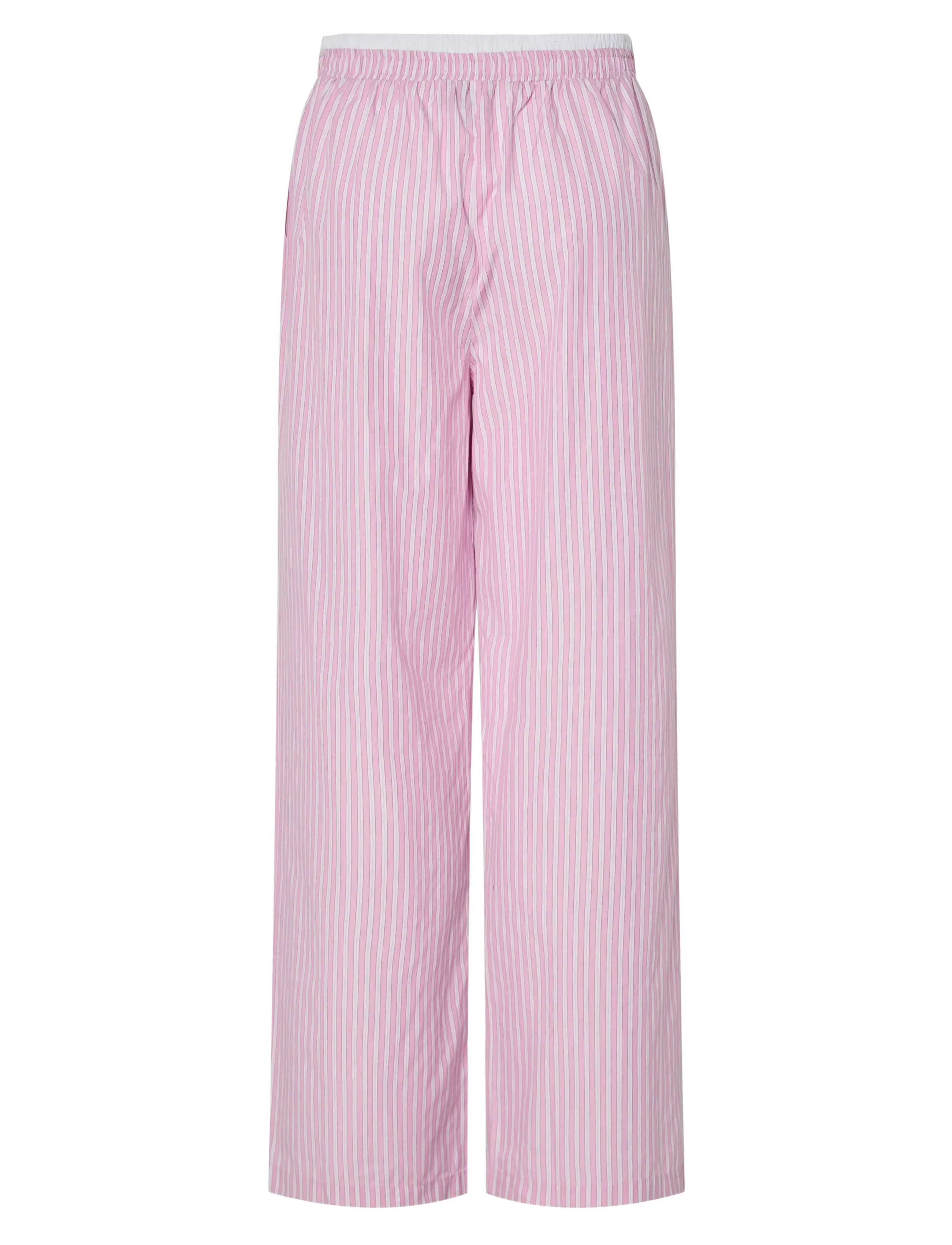 Pieces - PCFAMMA HW STRAIGHT PANT D2D WVN FSY - bukser med lige ben - pink tulle - 2