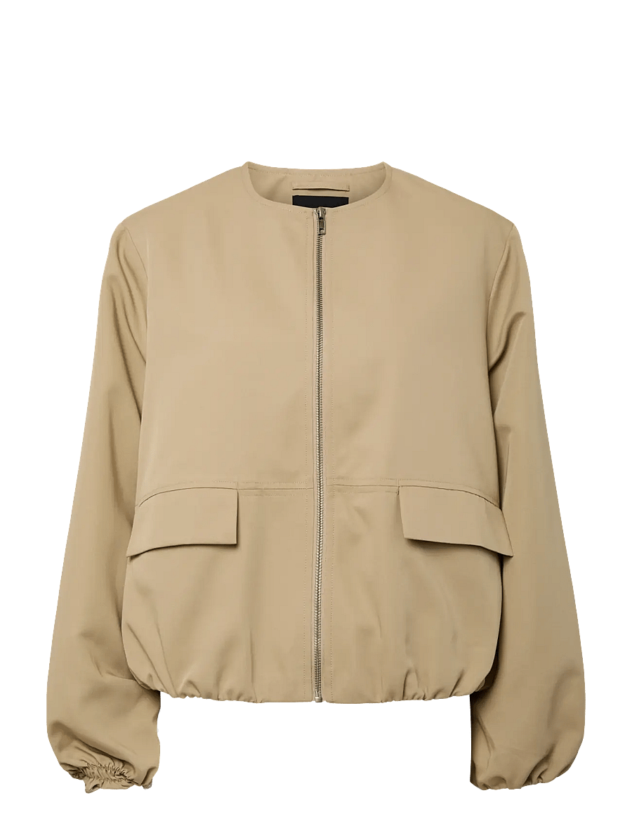 Pieces - PCBERIT BALLOON BOMBER JACKET - utility-jakker - travertine - 1
