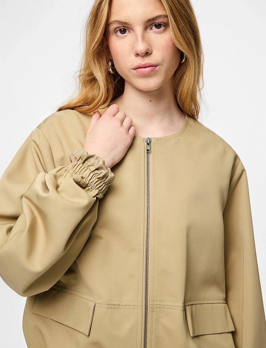 Pieces - PCBERIT BALLOON BOMBER JACKET - utilityjackor - travertine - 5