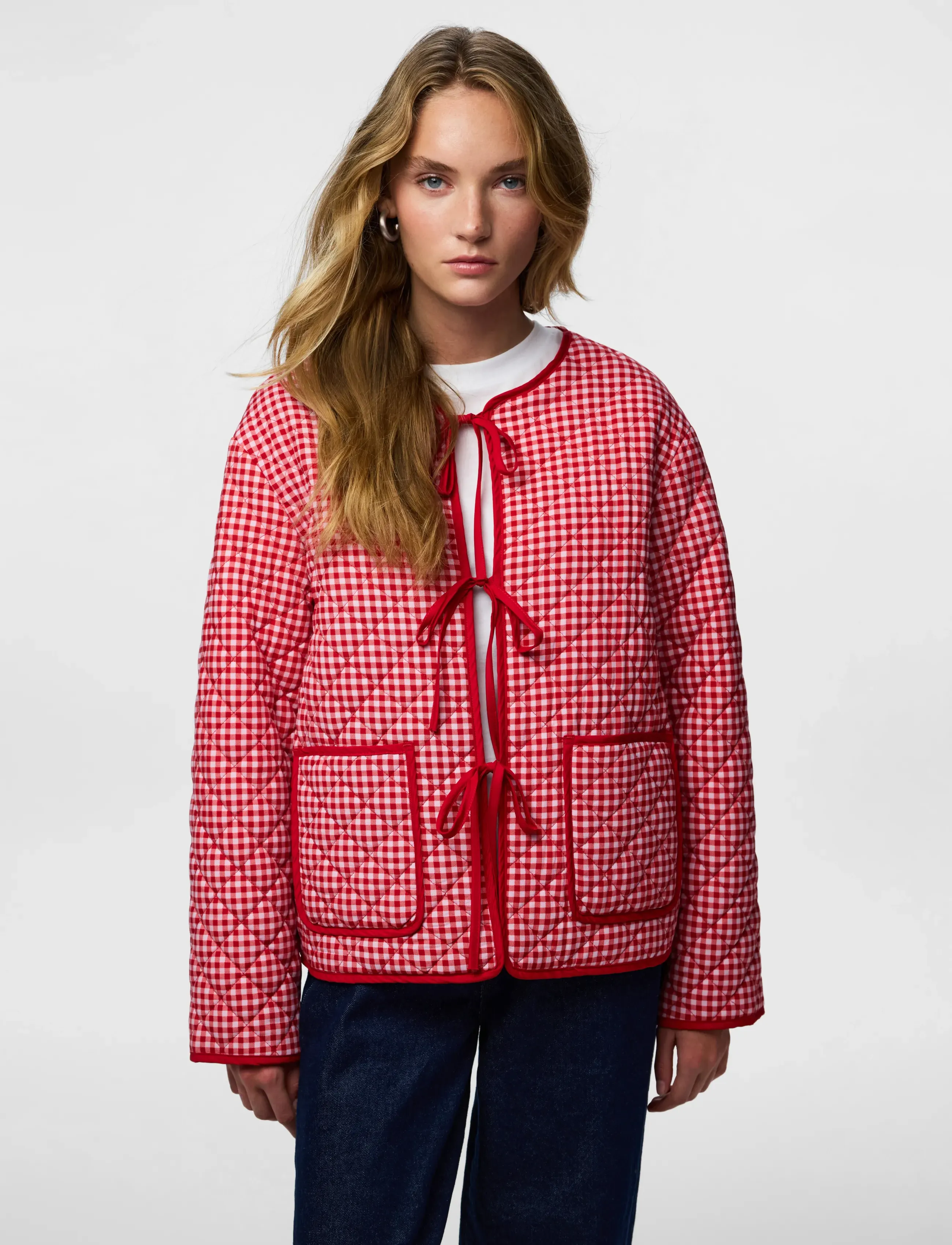 Pieces Pcbibba Quilt Jacket, L, Red, Jakker > Vatteret Jakke, Dame