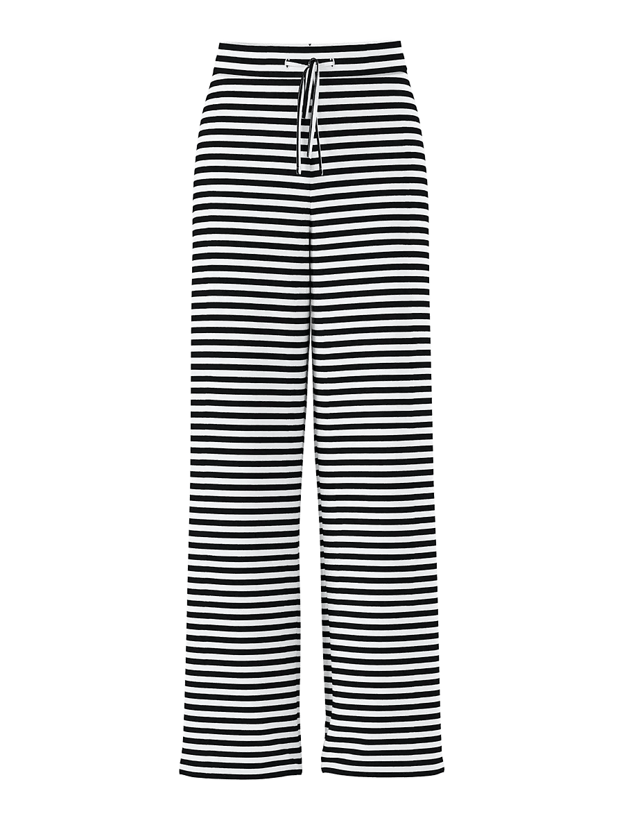 Pieces - PCLAYA MW WIDE PANTS JRS NOOS - hosen mit weitem bein - black - 1