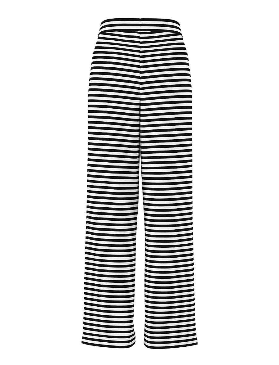 Pieces - PCLAYA MW WIDE PANTS JRS NOOS - hosen mit weitem bein - black - 2