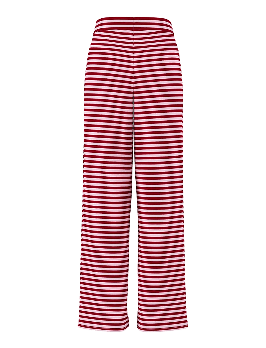 Pieces - PCLAYA MW WIDE PANTS JRS NOOS - wide leg trousers - goji berry - 2